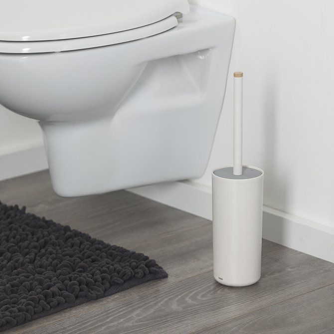 Urban Toiletborstel met houder vrijstaand Wit