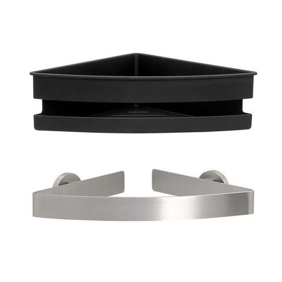 Noon Douchemand hoek 22 cm RVS geborsteld