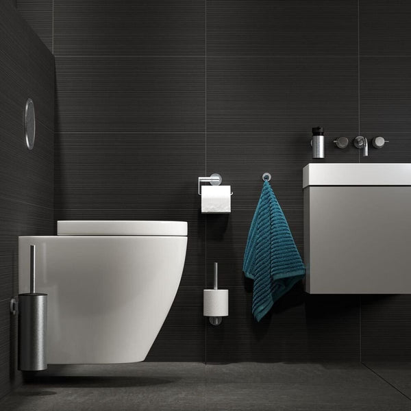 Noon Toiletrolhouder zonder klep RVS geborsteld