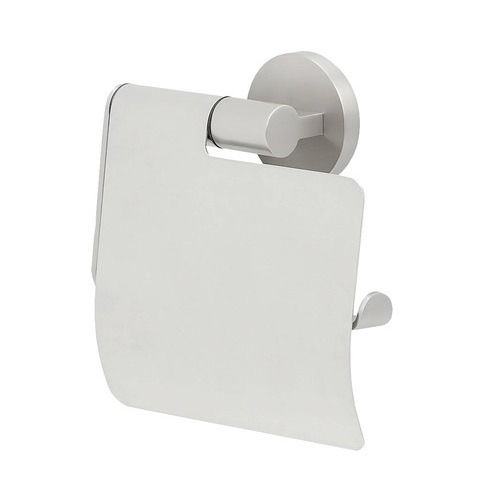 Noon Toiletrolhouder met klep RVS geborsteld