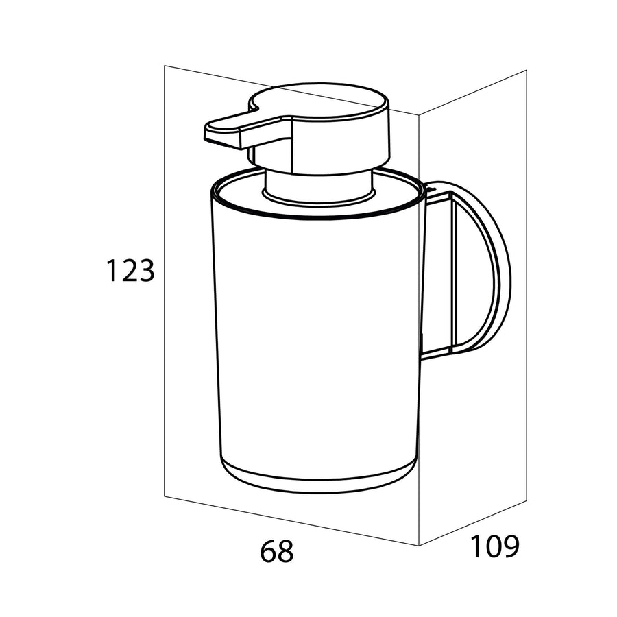 Tune Zeepdispenser 180 ml Messing geborsteld / Zwart