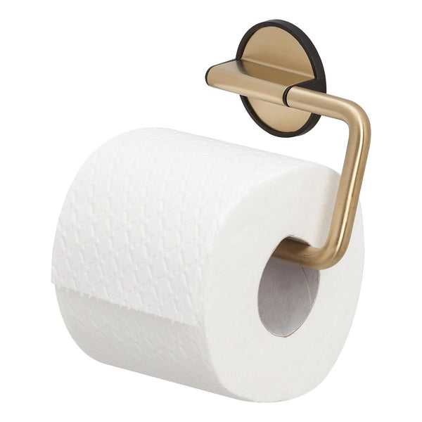 Tune Toiletrolhouder zonder klep Messing geborsteld / Zwart