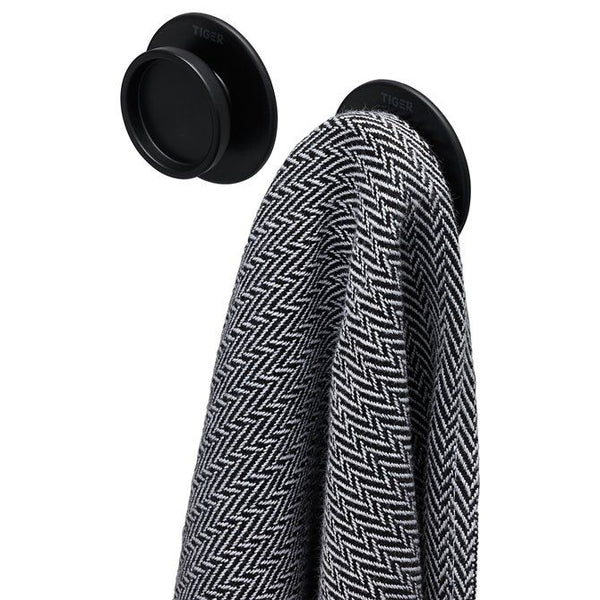 Tess Handdoekhaak Zwart (2 stuks)
