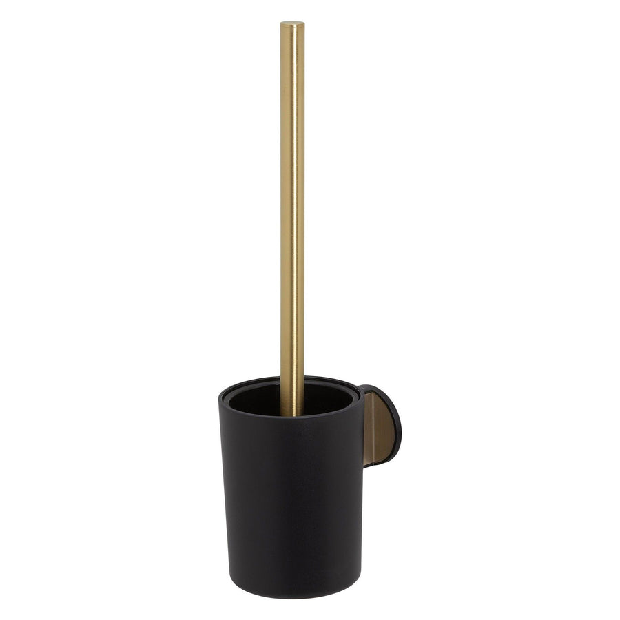 Tune Toiletborstel met houder Messing geborsteld / Zwart