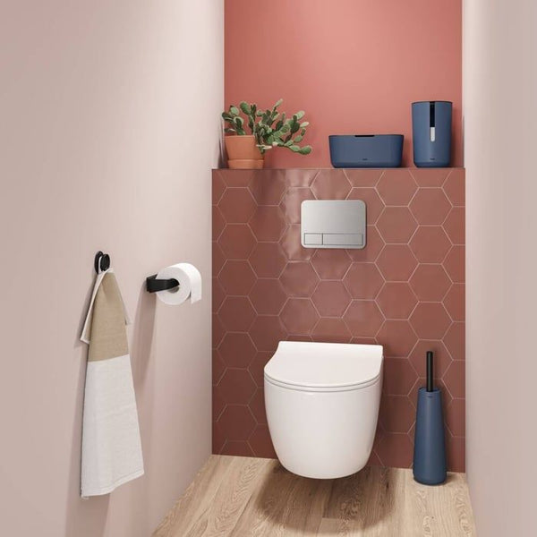 Tess Toiletrolhouder zonder klep Zwart