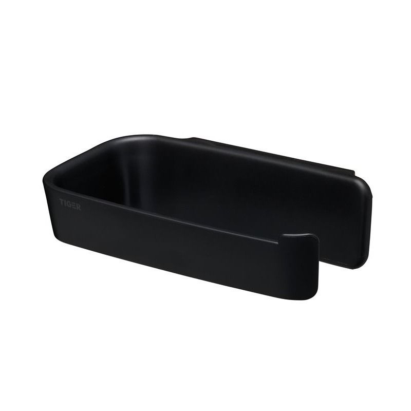 Tess Toiletrolhouder zonder klep Zwart