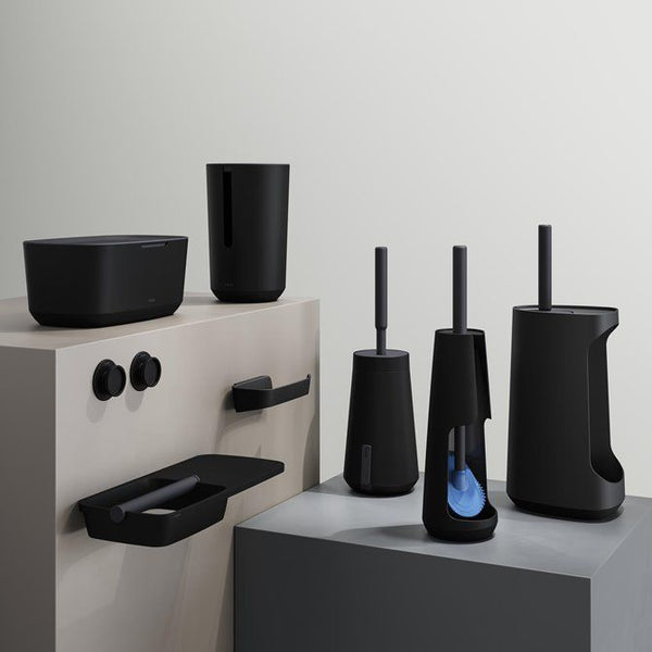 Tess Toiletborstelhouder met Swoop® borstel flexibel Zwart / Antraciet