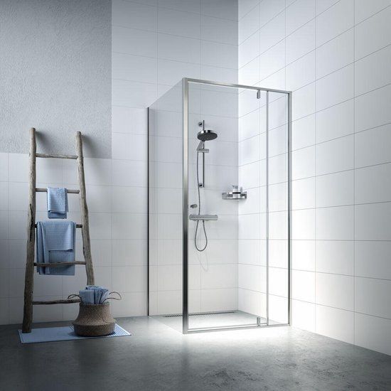 Caddy Douchemand hoek 18,4 cm RVS geborsteld