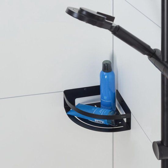Caddy Douchemand hoek 18,4 cm Zwart