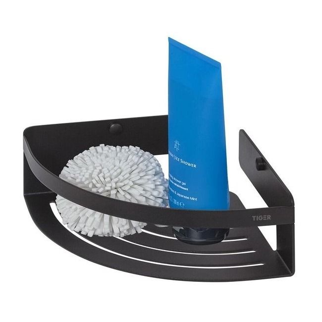Caddy Douchemand hoek 18,4 cm Zwart