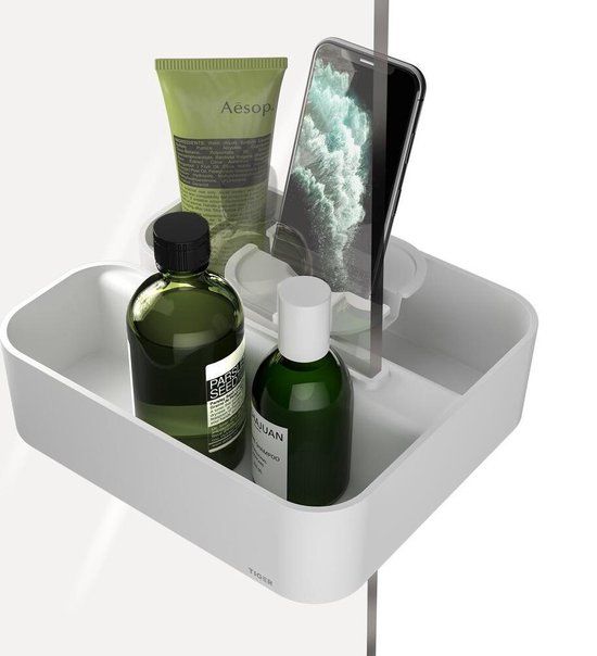 2-Store Douchemand voor douchewand Wit
