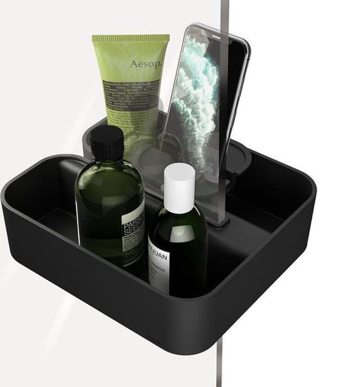 2-Store Douchemand voor douchewand Zwart