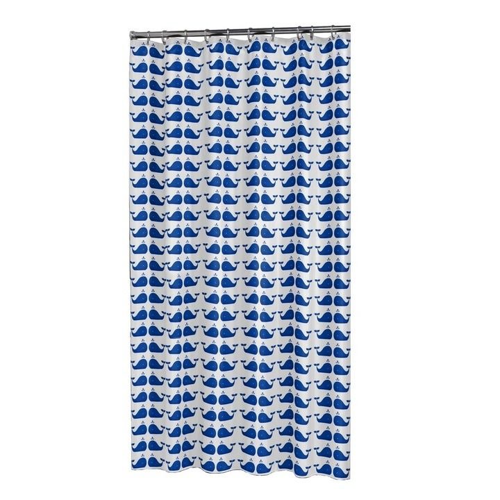 Whale Douchegordijn 180x200 cm PEVA Blauw