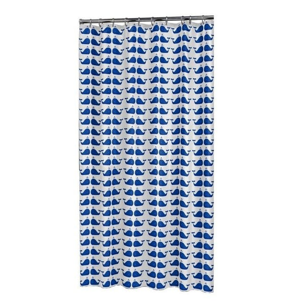 Whale Douchegordijn 180x200 cm PEVA Blauw
