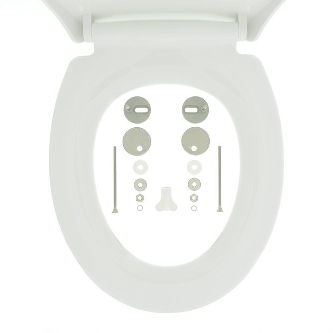 Pasadena Toiletbril met deksel Thermoplast Wit