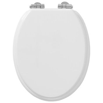 Mississippi Toiletbril met deksel MDF Wit