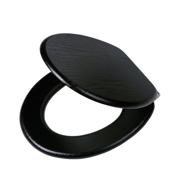 Blackwash Toiletbril met deksel MDF Zwart