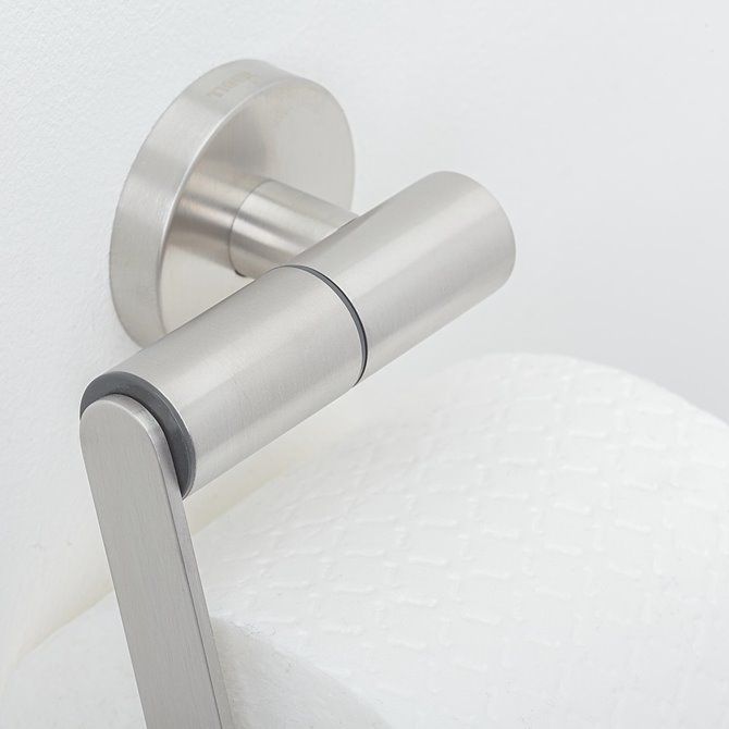 Boston Toiletrolhouder zonder klep RVS geborsteld