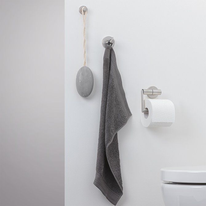 Boston Toiletrolhouder zonder klep RVS geborsteld