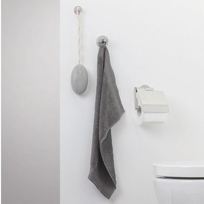 Boston Toiletrolhouder met klep RVS geborsteld