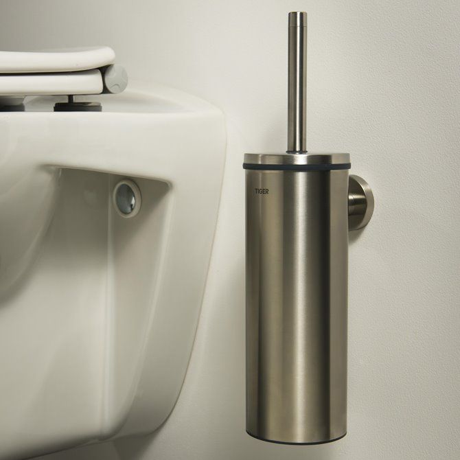 Boston Toiletborstel met houder RVS geborsteld