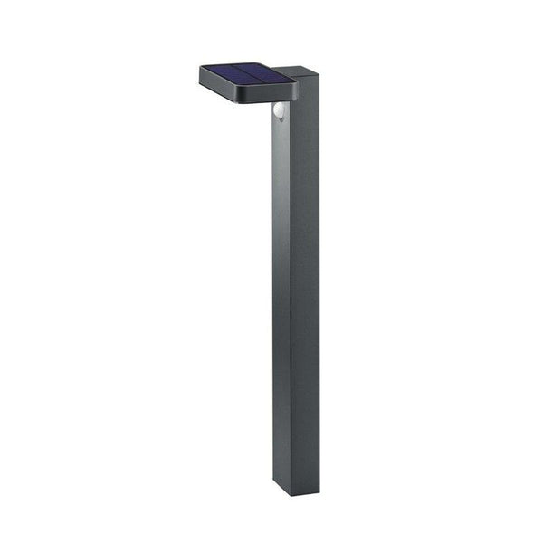 Palen, Esquelincl. 1 x LED,SMD,4,5 Watt,3000K,290 Lm.Armatuur Staal, AntracietL 18,0cm, L 14,0cm, H 60,0cmBewegingssensor,Werkt op batterijen,IP44,Sol