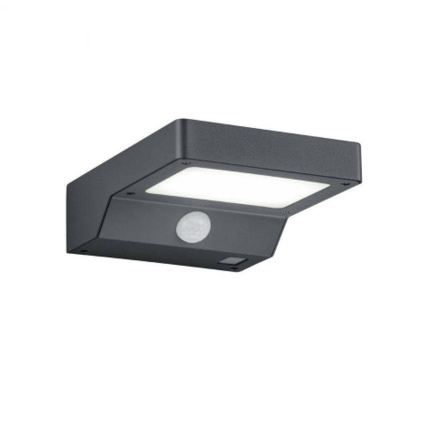 Wand lamp, Fomosaincl. 1 x LED,SMD,4,8 Watt,3000K,340 Lm.Armatuur Kunststof, AntracietL 12,5cm, H 4,5cm, ? 16,0cmBewegingssensor,Werkt op batterijen,I