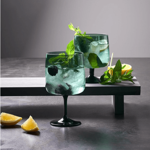 stem glass, green d. 8  cm, h. 14 cm, 0,3 l.