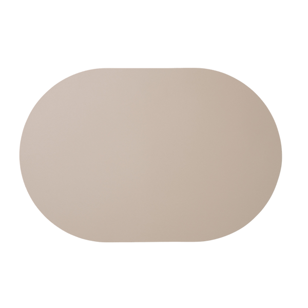 placemat oval, stone 49,5 x 33 cm, leather optic