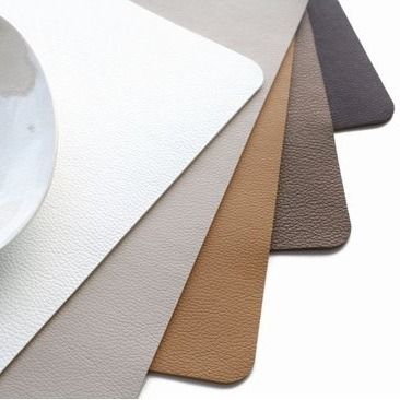 placemat, black 46 x 33 cm, leather optic