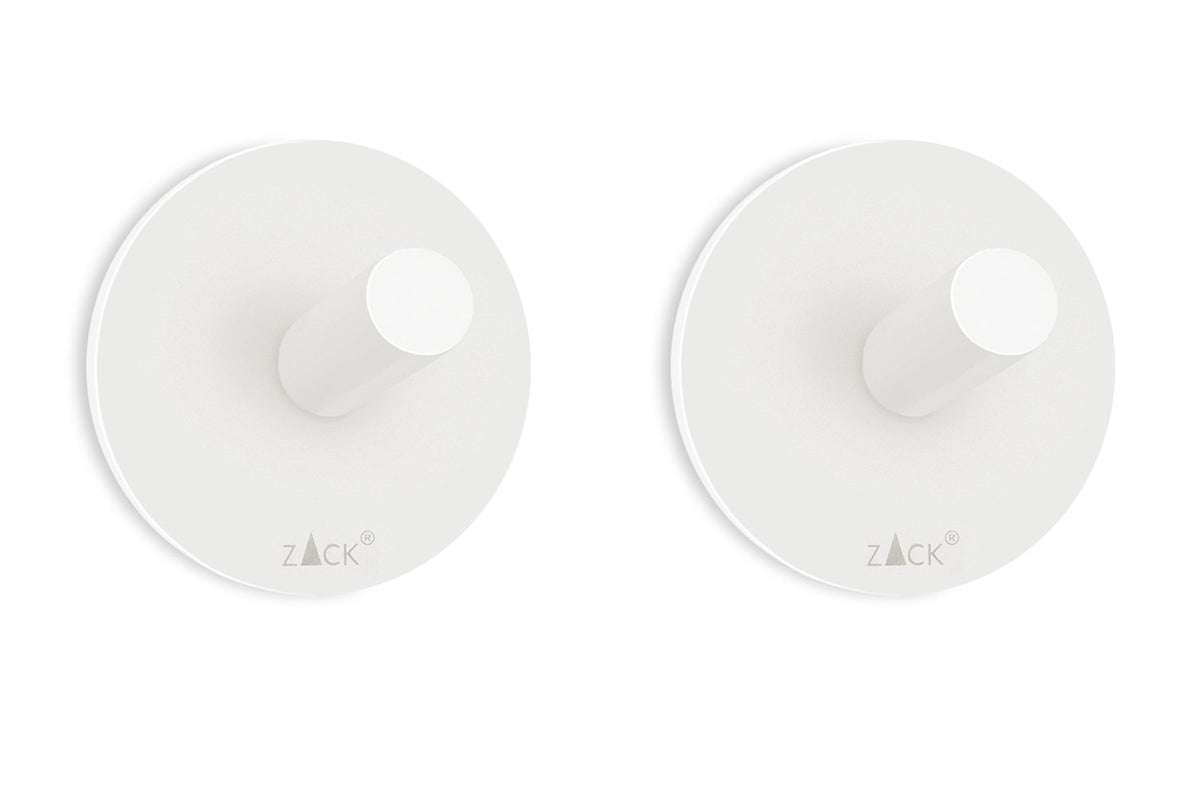 Duplo Handdoekhaken, Set/2, Rond,  4,5 Cm, Wit