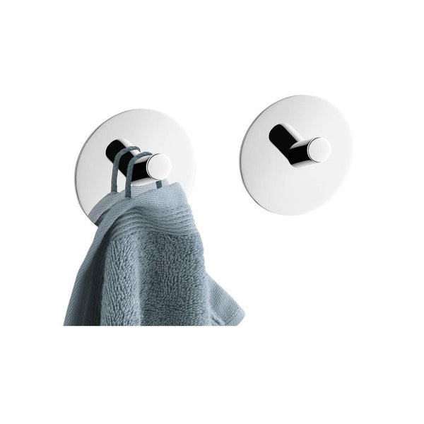 Duplo Handdoekhaak, Set/2, Rond, Hoogglanzend