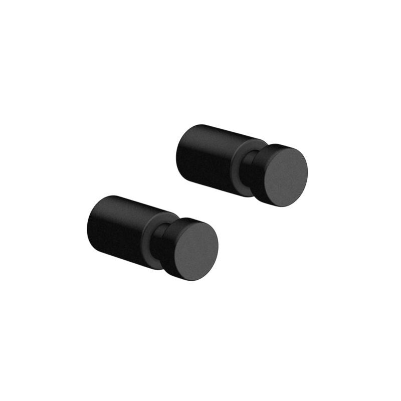 Aivo Handdoekhaak, Set/2,  1,6 Cm, Zwart