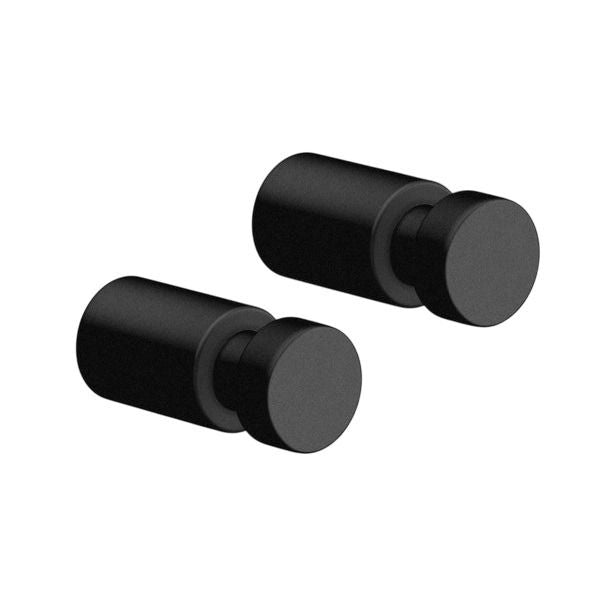 Aivo Handdoekhaak, Set/2,  1,9 Cm, Zwart