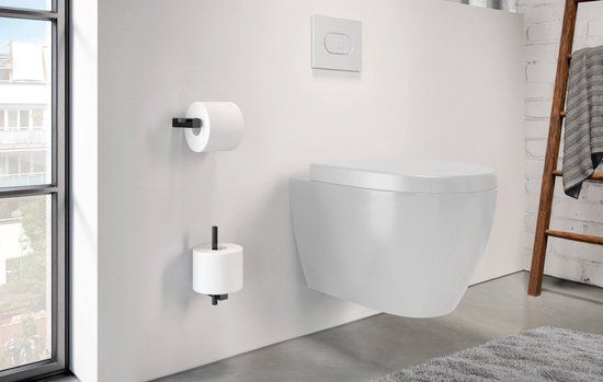 Carvo Toiletrolhouder, Zwart