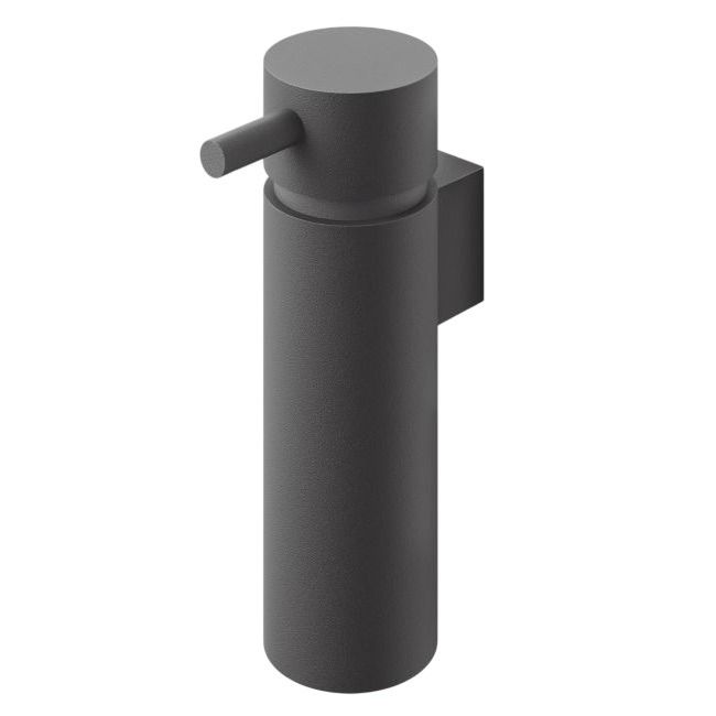 MANOLA wand lotiondispenser, groot, zwart ø 5 cm, h. 16,5 cm, 175 ml