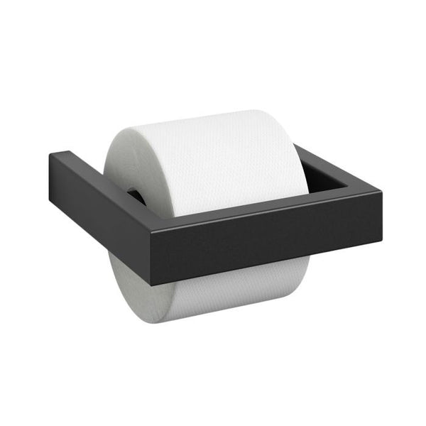 Linea Toiletrolhouder, Zwart