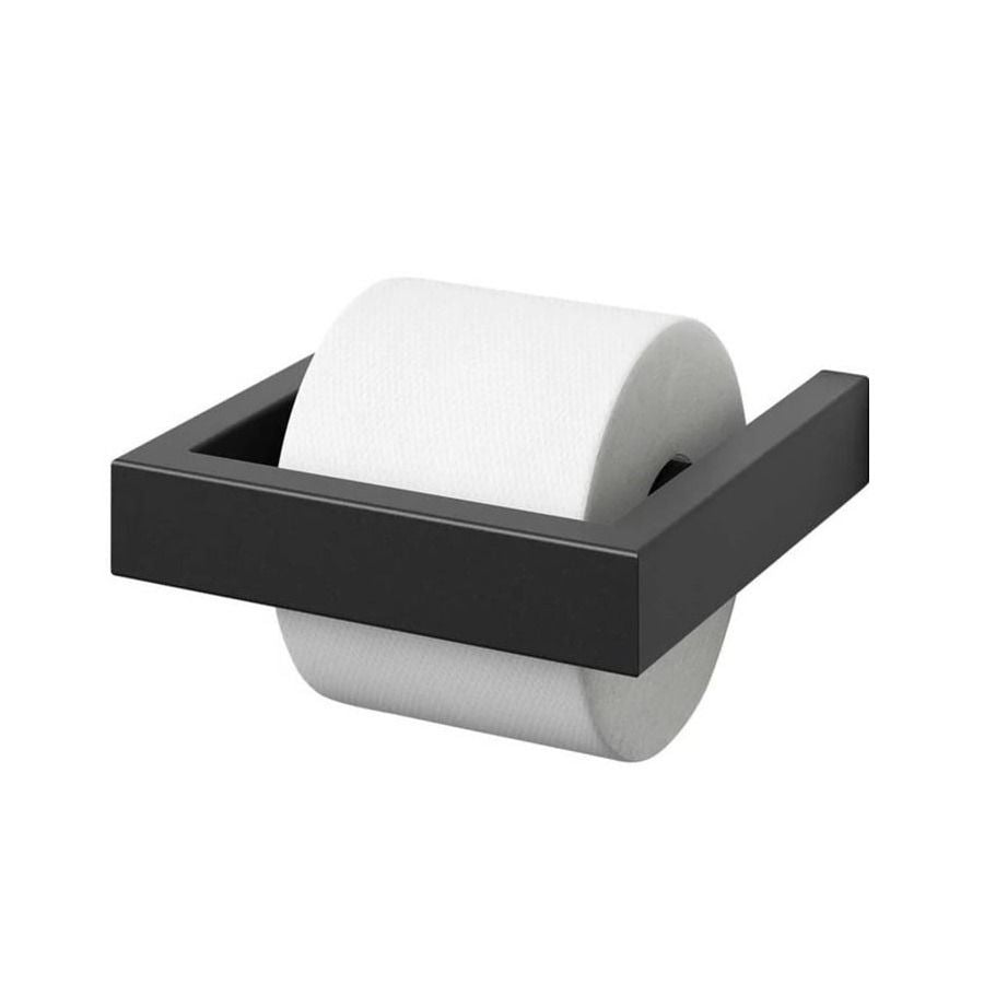 Linea Toiletrolhouder, Zwart