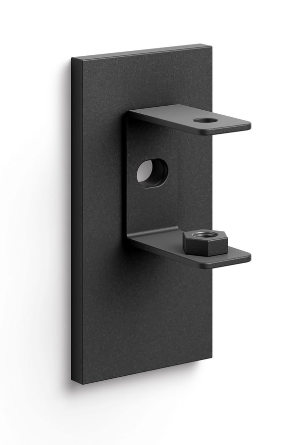 Linea Wandhouder Voor Lijmbev., Set/2, Zwart