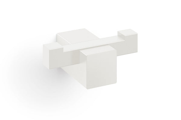 Carvo Dubbele Handdoekhaak, Wit