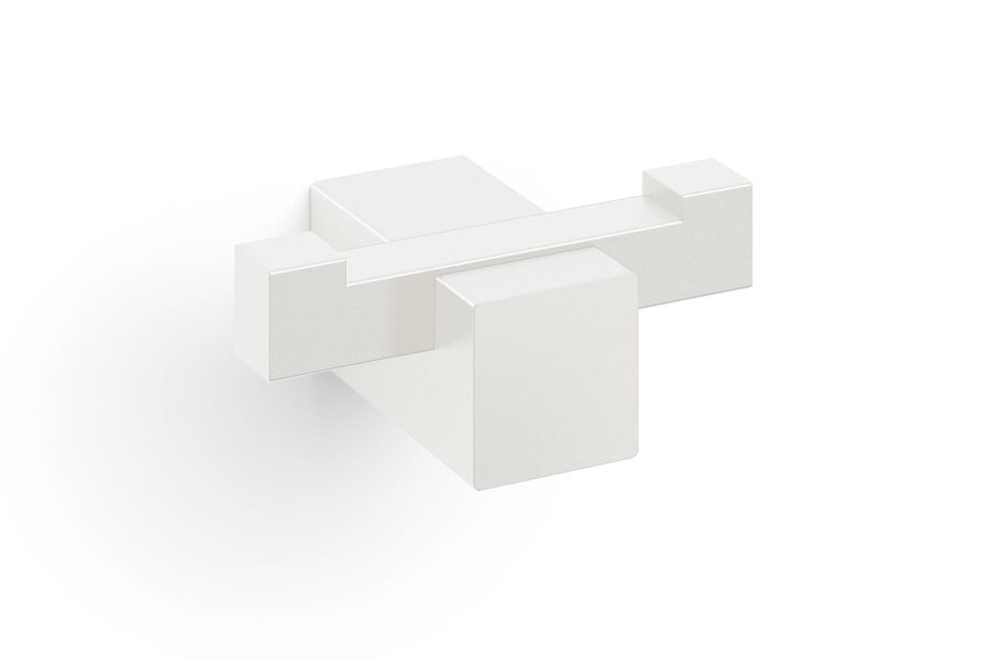 Carvo Dubbele Handdoekhaak, Wit