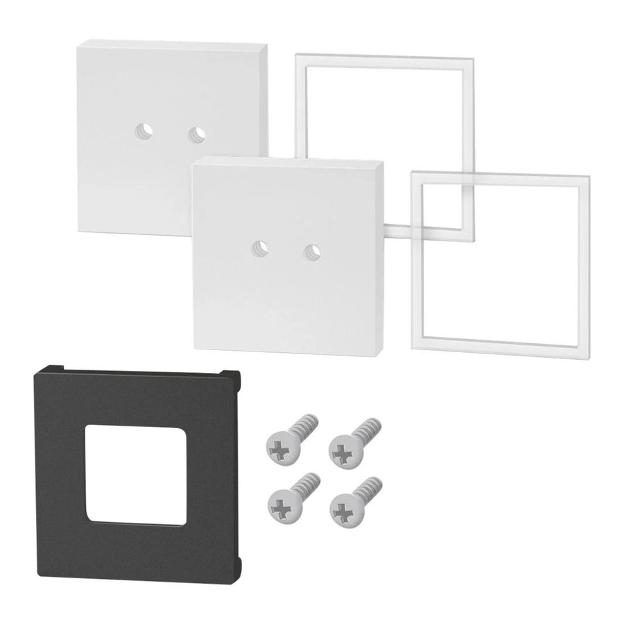 CARVO wandhouder voor lijmbev., set/2, witb. 4,2 cm, h. 4,2 cm, d. 0,4 cm