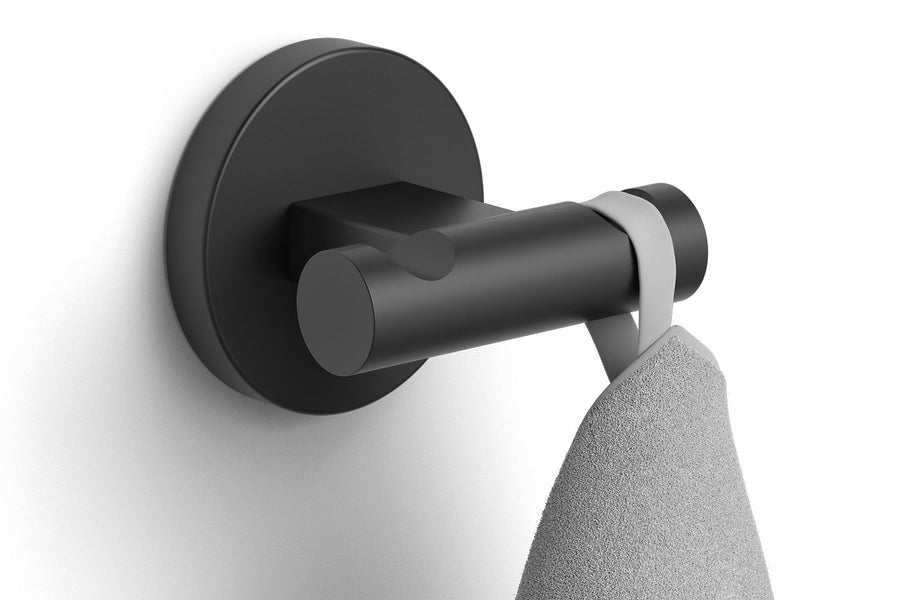 Scala dubbele handdoekhaak, zwart
