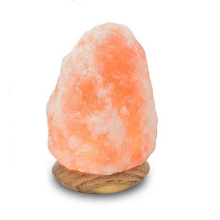 Lamp Himalayazout op houten voet