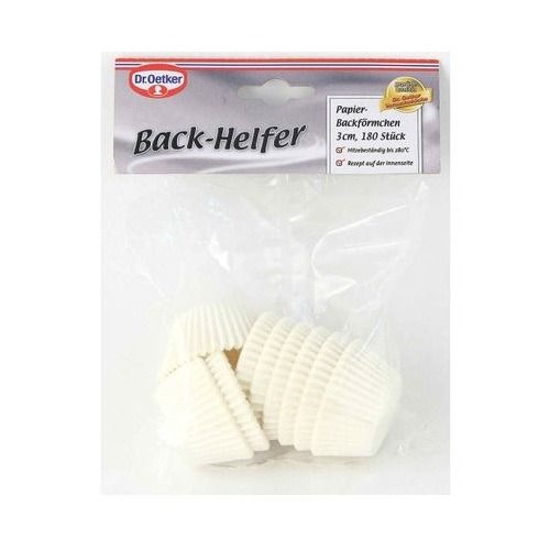 Dr.oetker Papieren Bakvormpjes Wit 180 Stuks 3cm