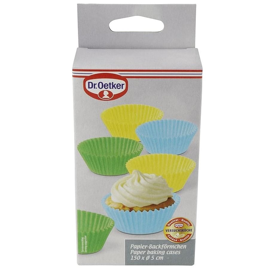 Dr.oetker Papieren Baking Cups Gekleurd 150 Stuks 7,5cm