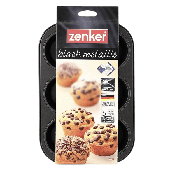 Zenker Muffinbakvorm 6 Black Metallic