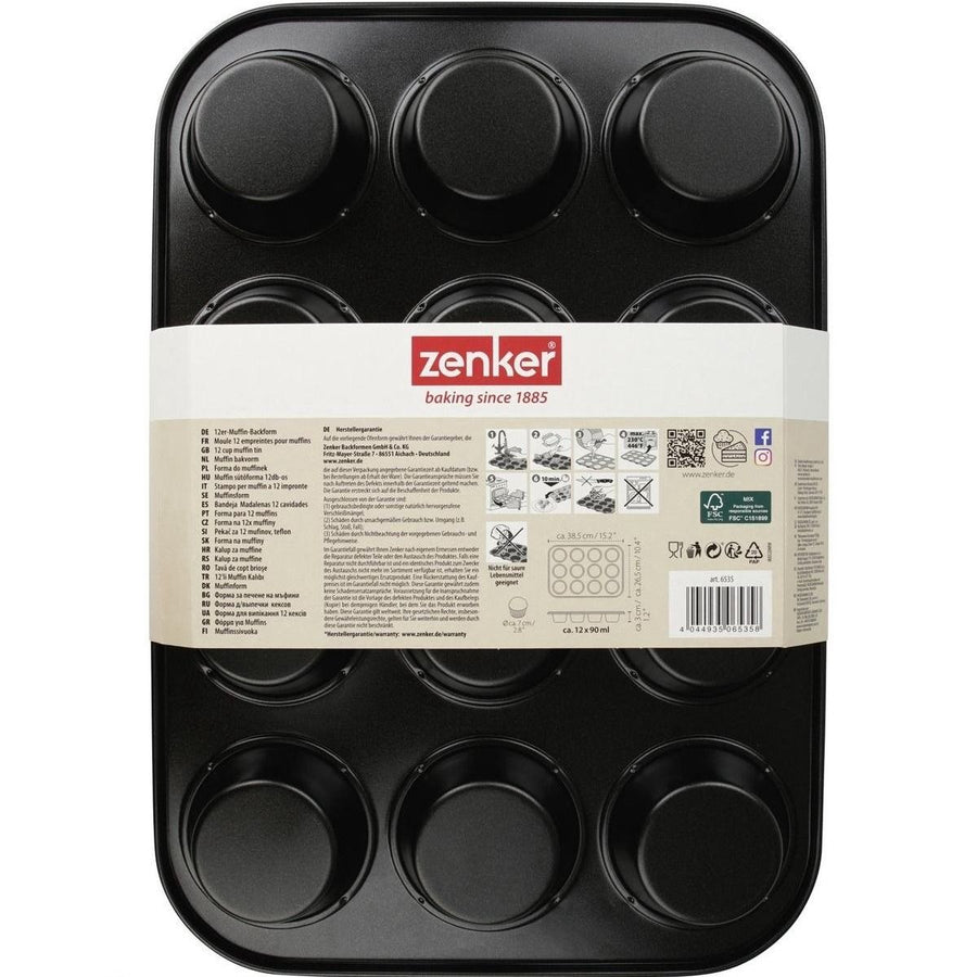 Zenker Muffinbakvorm 12 Black Metallic