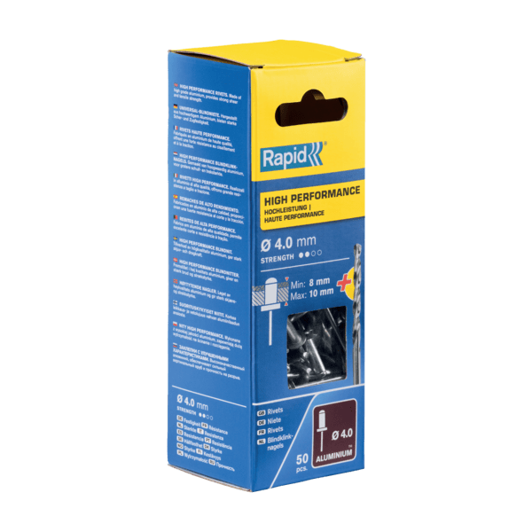 Rapid rivet ø 4x14mm alu met drill (50)