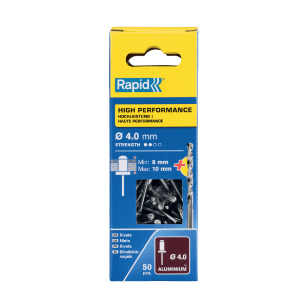 Rapid rivet ø 4x14mm alu met drill (50)
